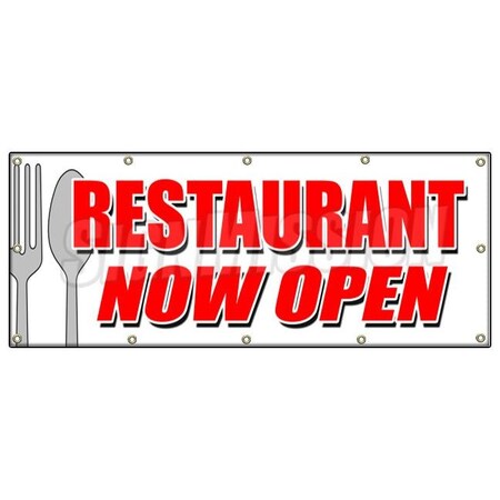 Signmission RESTAURANT NOW OPEN BANNER SIGN grand opening new management happy hour B-120 Restaurant Now Open